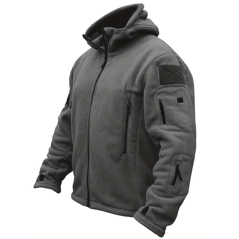 Crimson Wildtrack Gear | Men - Fleece Jacket - Tactical Warm Outdoor Hoodie
