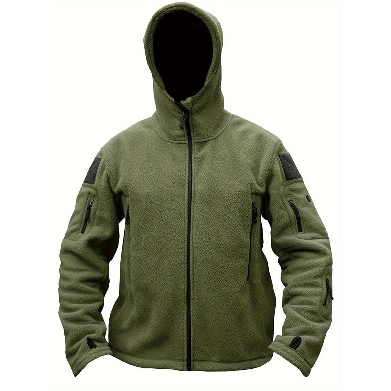 Crimson Wildtrack Gear | Men - Fleece Jacket - Tactical Warm Outdoor Hoodie