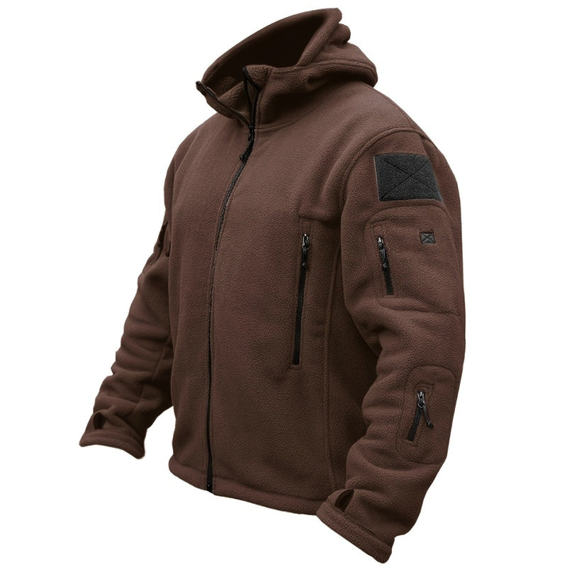 Crimson Wildtrack Gear | Men - Fleece Jacket - Tactical Warm Outdoor Hoodie