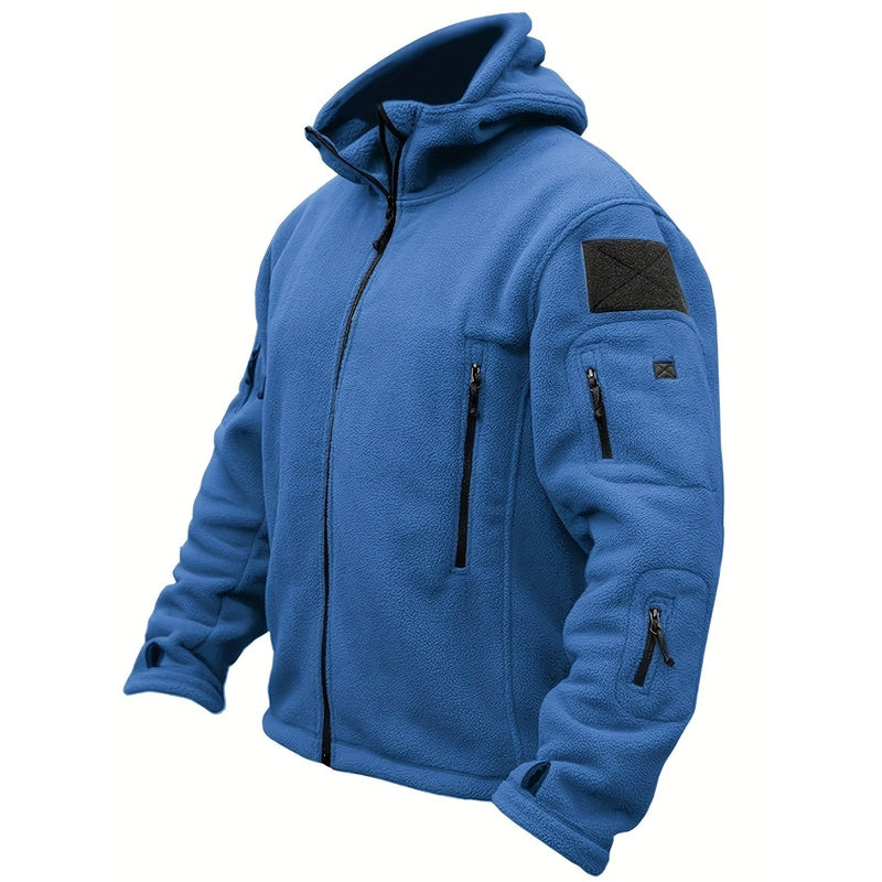 Crimson Wildtrack Gear | Men - Fleece Jacket - Tactical Warm Outdoor Hoodie