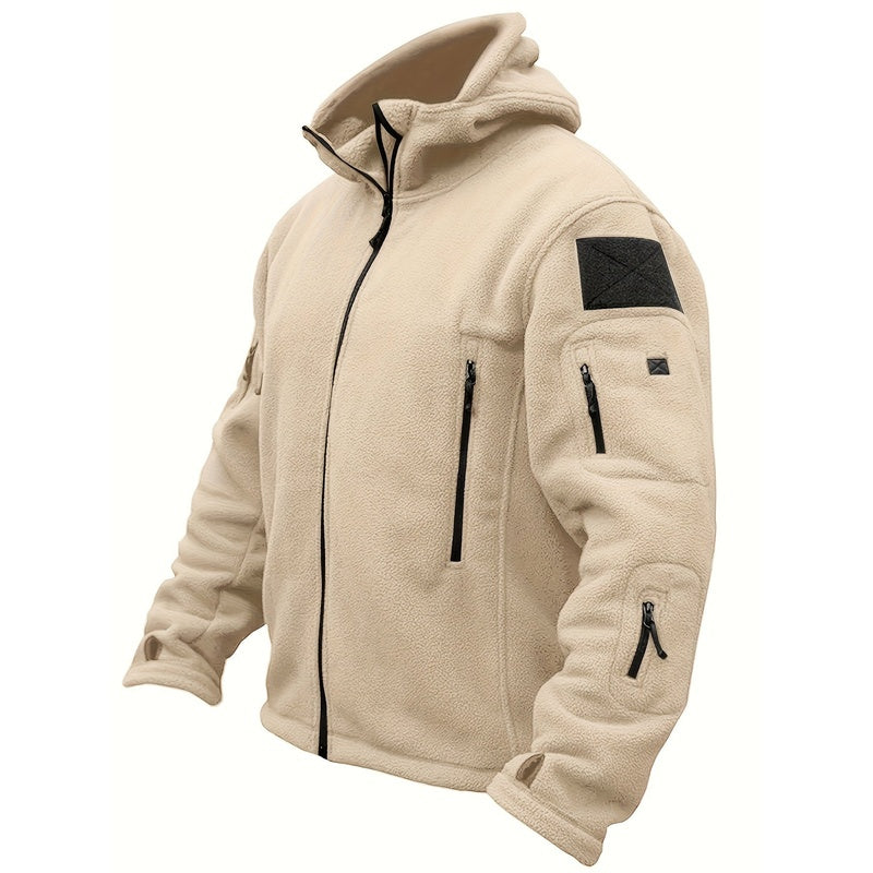 Crimson Wildtrack Gear | Men - Fleece Jacket - Tactical Warm Outdoor Hoodie