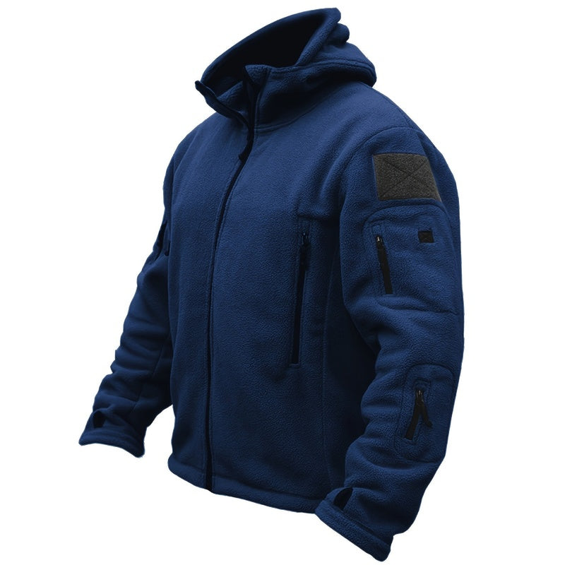Crimson Wildtrack Gear | Men - Fleece Jacket - Tactical Warm Outdoor Hoodie