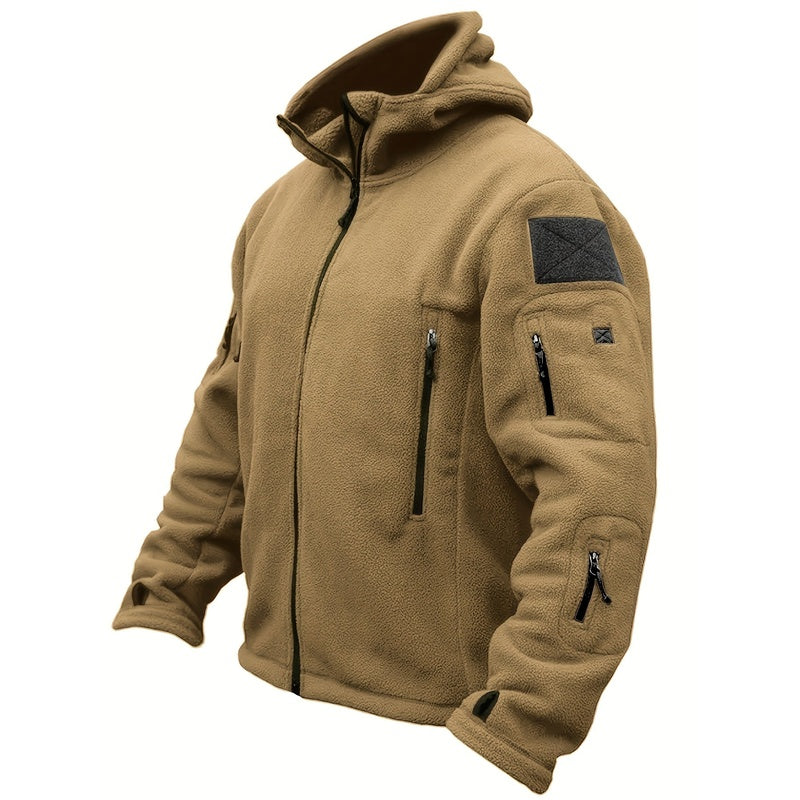 Crimson Wildtrack Gear | Men - Fleece Jacket - Tactical Warm Outdoor Hoodie