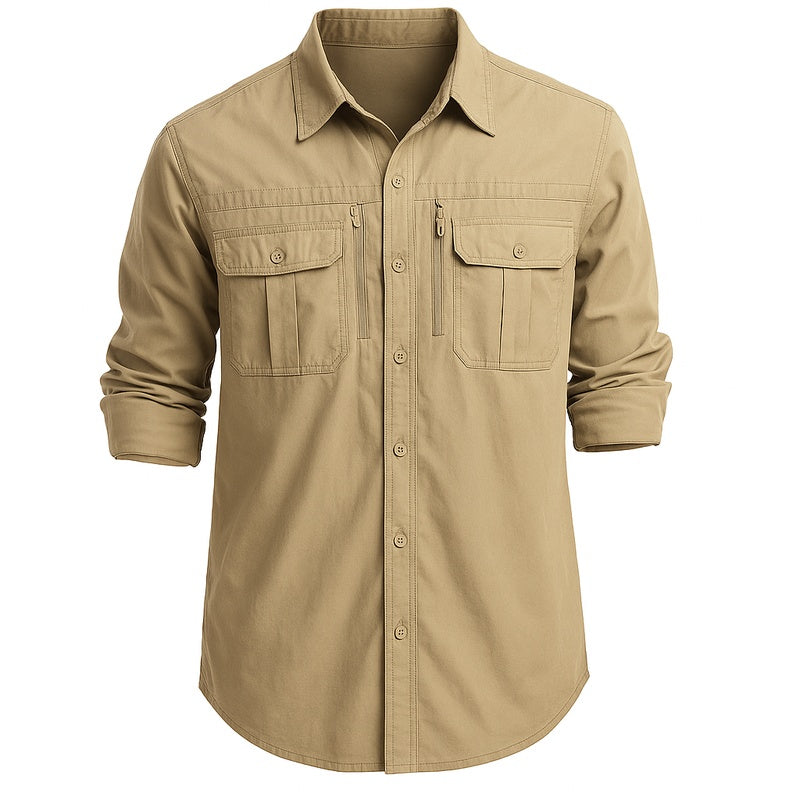 Crimson Wildtrack Gear | Men - Tactical Shirt – Quick-Drying, UV Protection – Perfect for Hiking and Outdoor Adventures