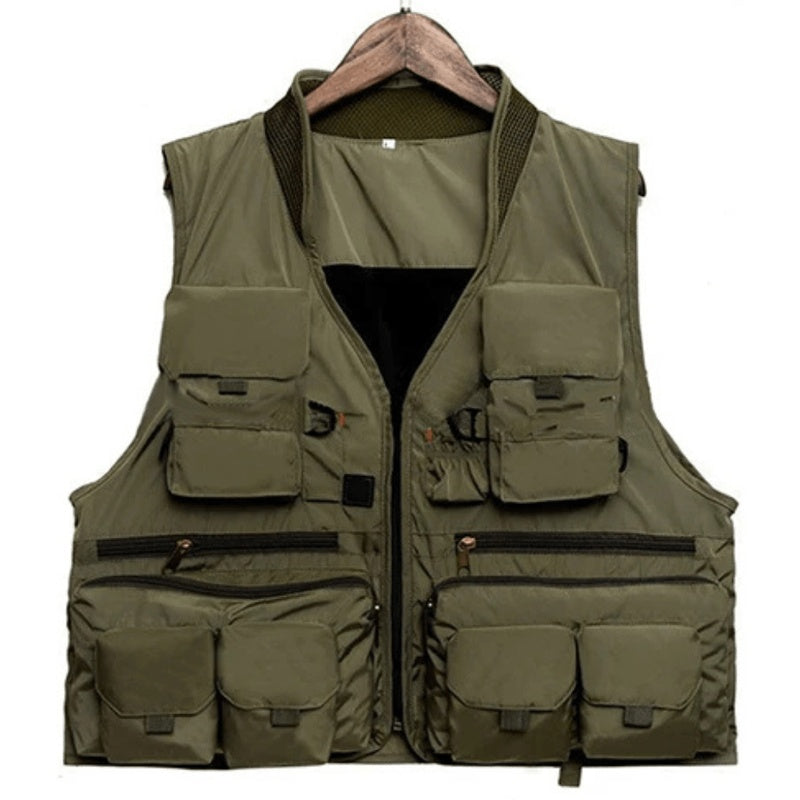 Crimson Wildtrack Gear | Men – Fishing Vest – Quick-Dry – Multi-Pocket