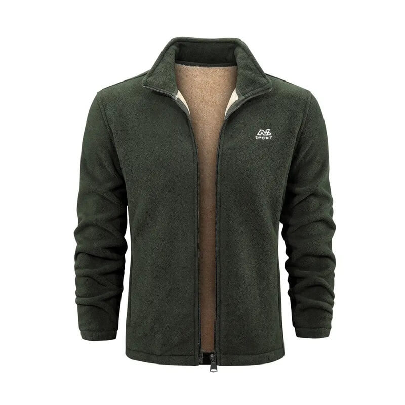 Crimson Wildtrack Gear | Unisex Fleece Jacket - Lined Warm Outdoor Layer - Lightweight Cold Weather Clothing