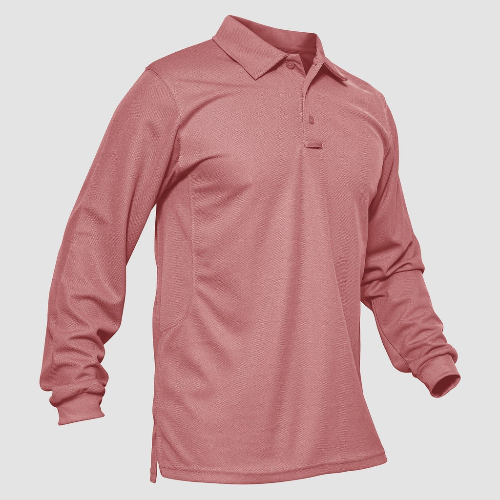 Crimson Wildtrack Gear | Men - Tactical Polo Shirt - Quick-Dry Long Sleeve