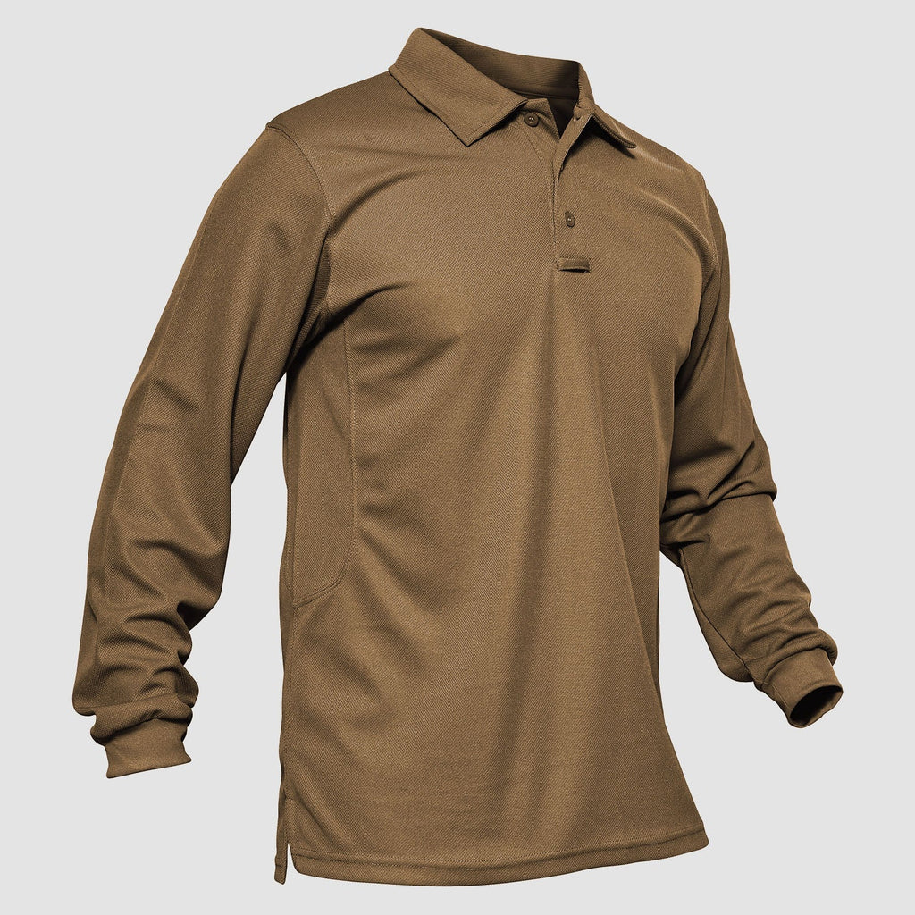 Crimson Wildtrack Gear | Men - Tactical Polo Shirt - Quick-Dry Long Sleeve