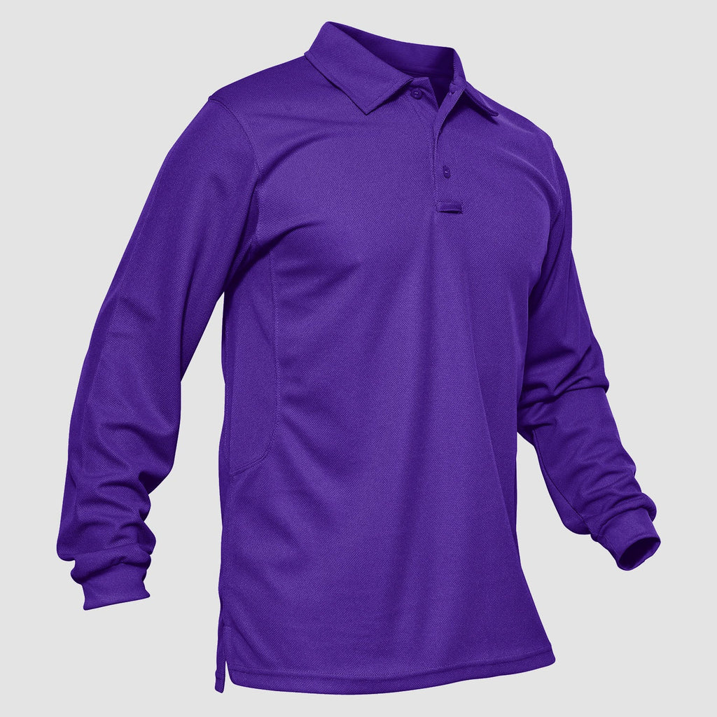 Crimson Wildtrack Gear | Men - Tactical Polo Shirt - Quick-Dry Long Sleeve