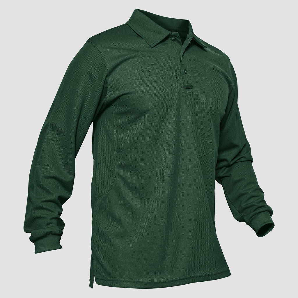Crimson Wildtrack Gear | Men - Tactical Polo Shirt - Quick-Dry Long Sleeve