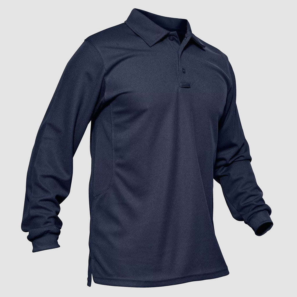 Crimson Wildtrack Gear | Men - Tactical Polo Shirt - Quick-Dry Long Sleeve