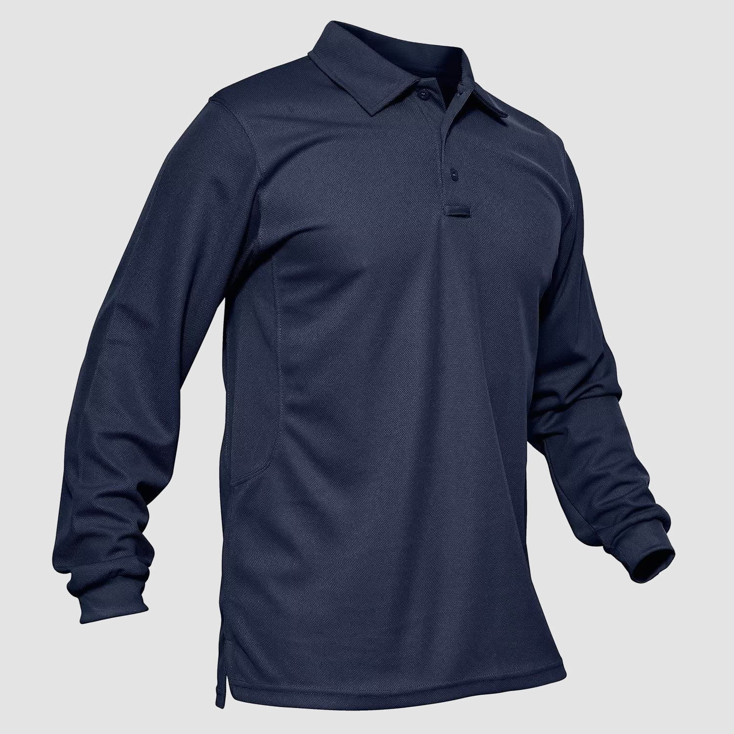 Crimson Wildtrack Gear | Men - Tactical Polo Shirt - Quick-Dry Long Sleeve