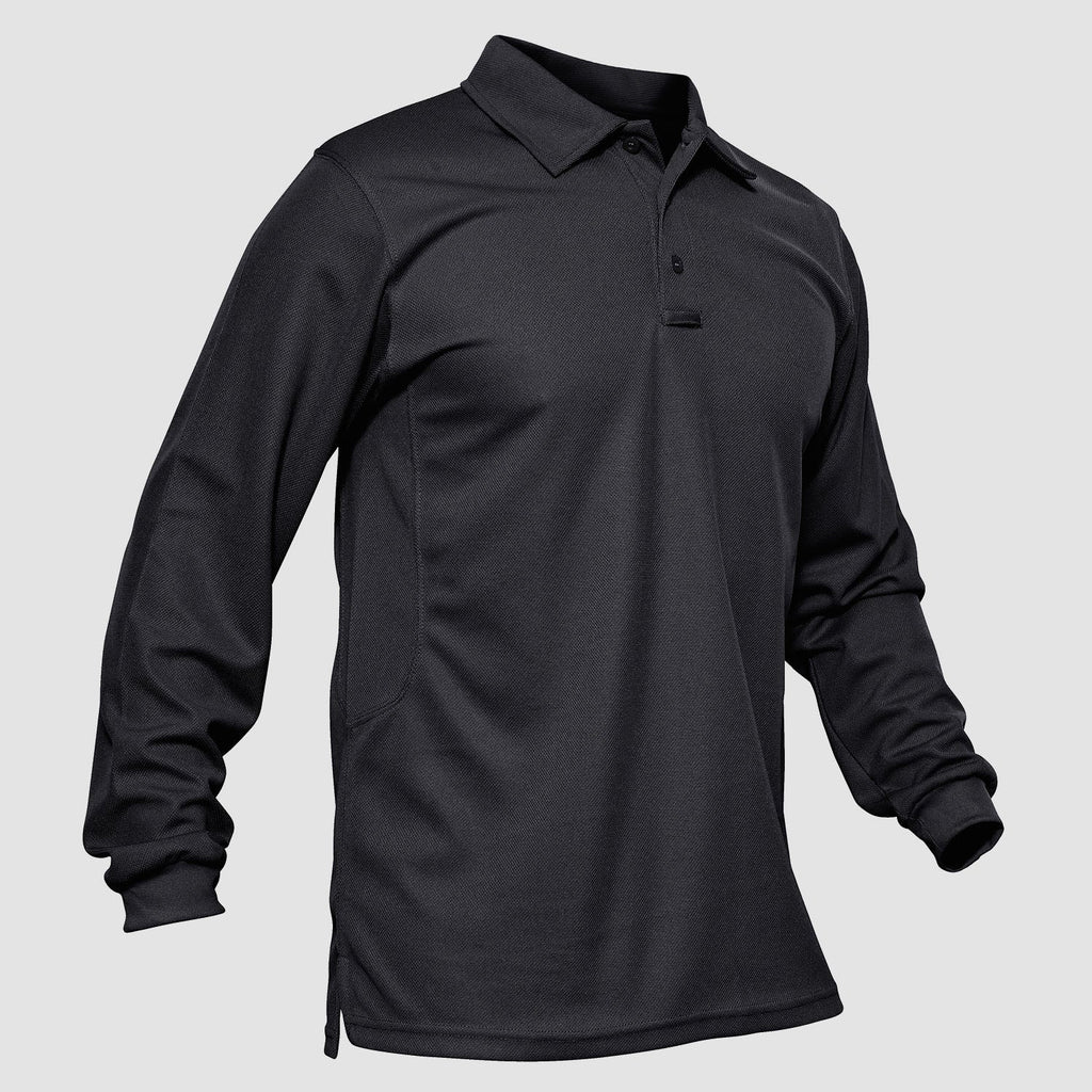 Crimson Wildtrack Gear | Men - Tactical Polo Shirt - Quick-Dry Long Sleeve