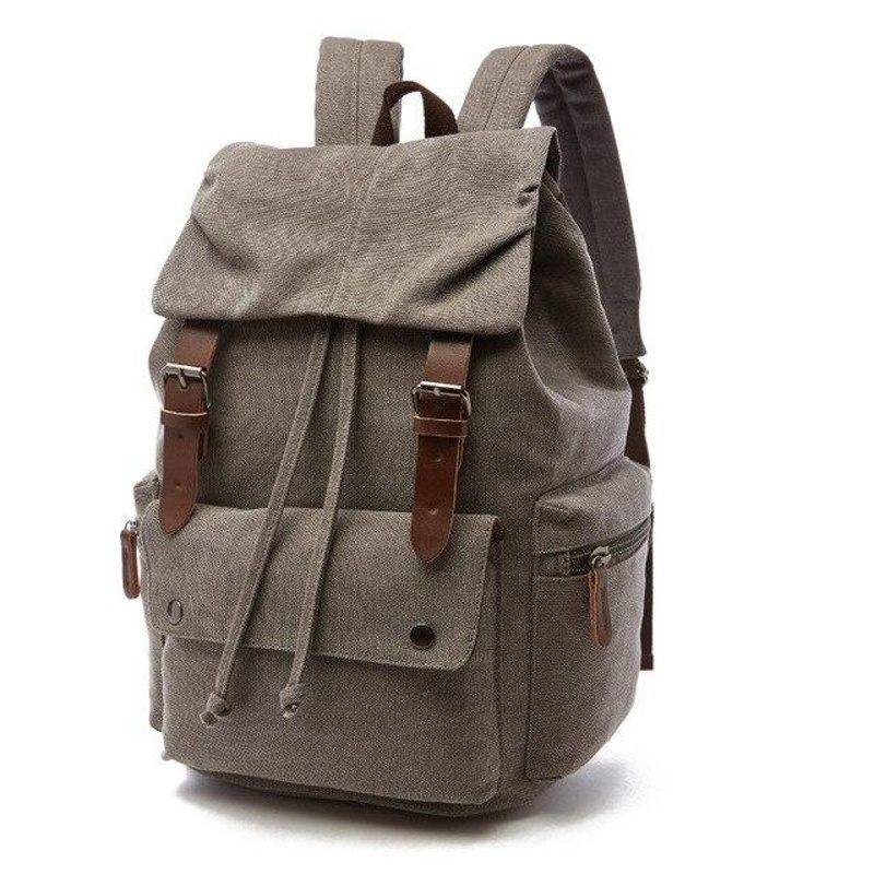 Crimson Wildtrack Gear | Men - 35L Vintage Large Canvas Backpack - Durable & Stylish - Perfect for Travel and Daily Use