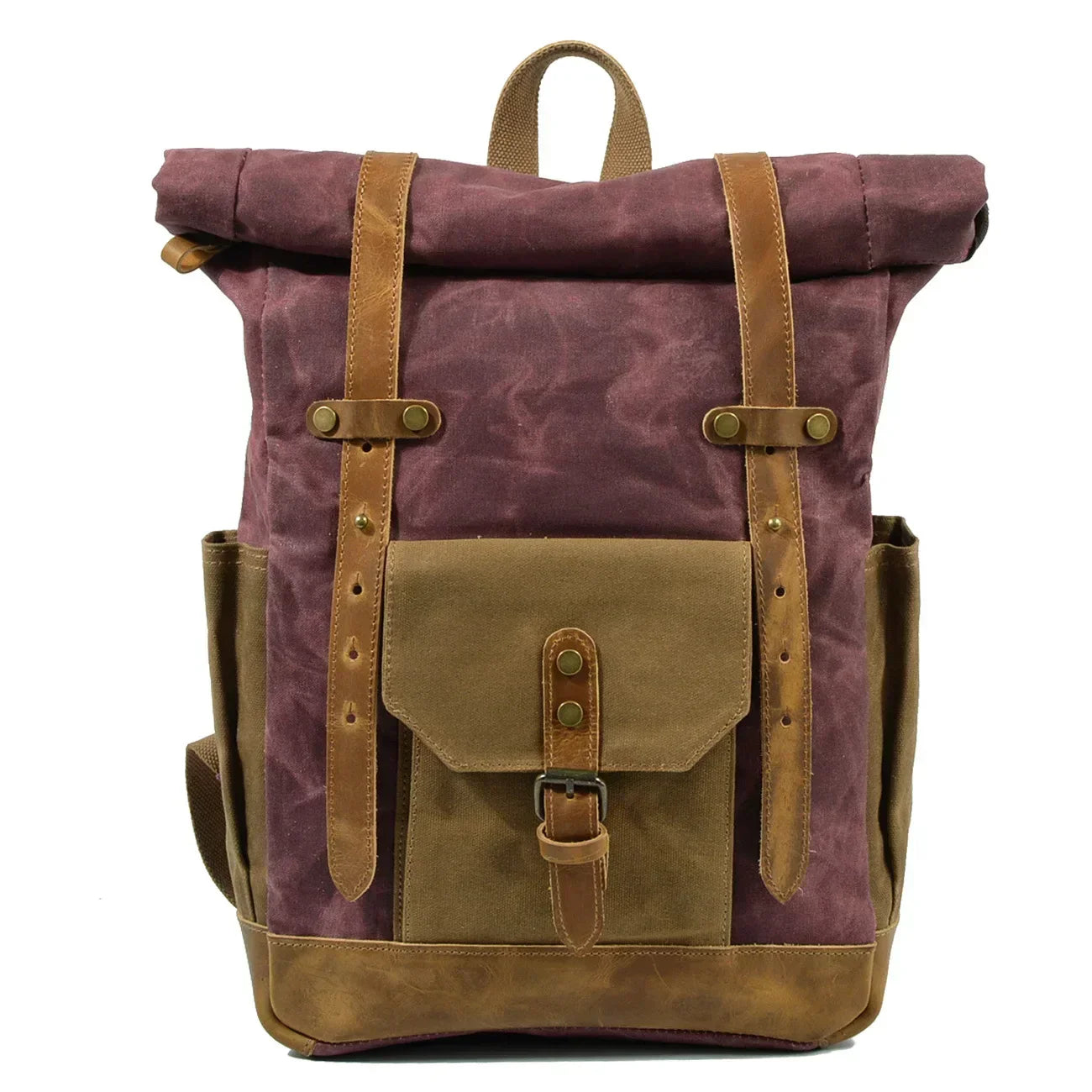 Crimson Wildtrack Gear | Unisex - Backpack - 30L Canvas Roll-Top Hiking