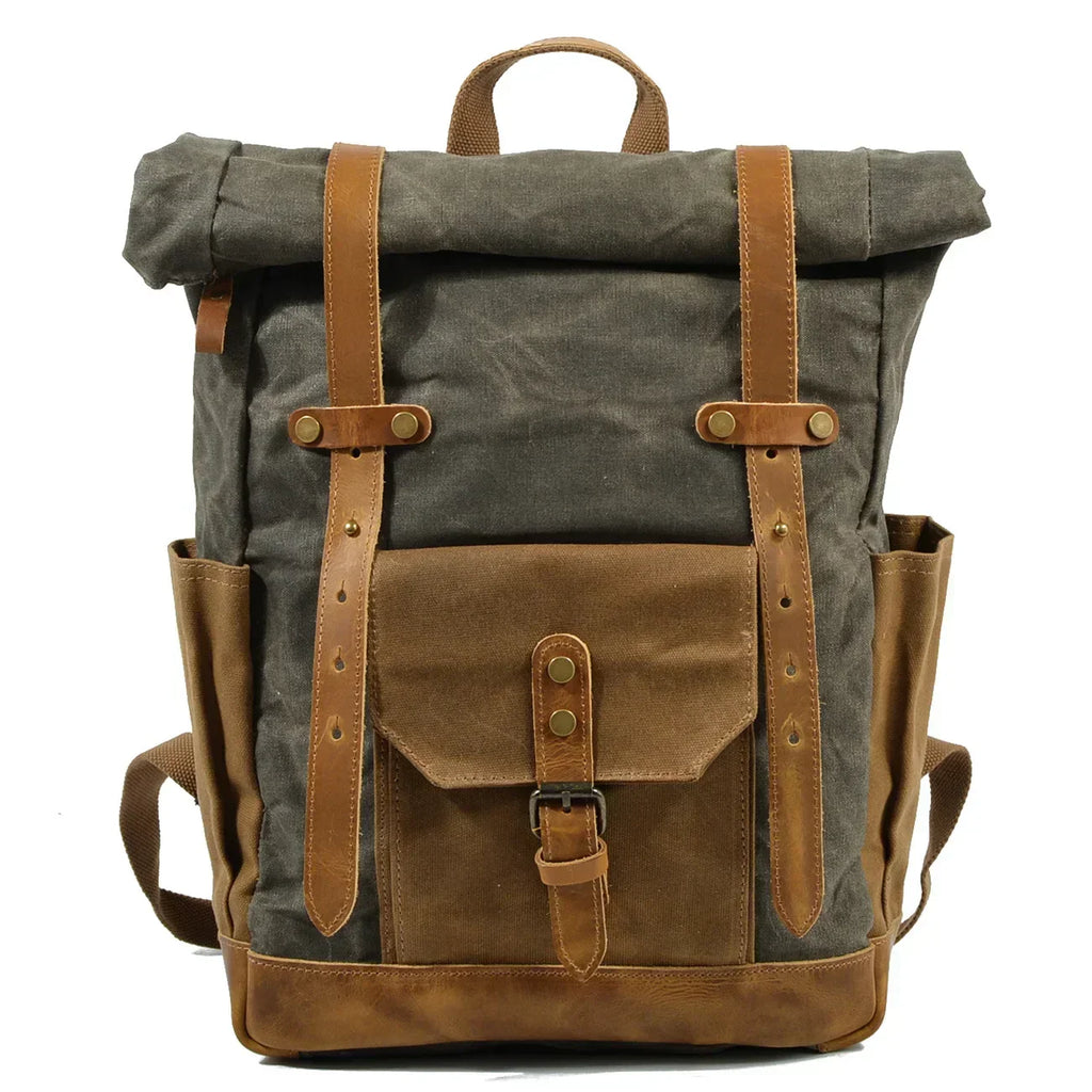 Crimson Wildtrack Gear | Unisex - Backpack - 30L Canvas Roll-Top Hiking