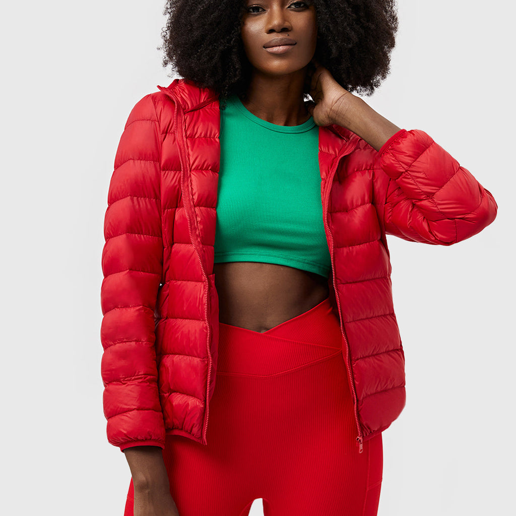 Crimson Wildtrack Gear | Women's Packable Down Jacket - Featherweight Hooded Coat