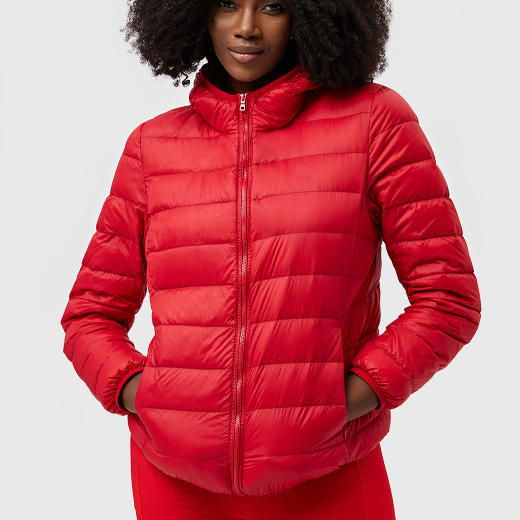 Crimson Wildtrack Gear | Women's Packable Down Jacket - Featherweight Hooded Coat