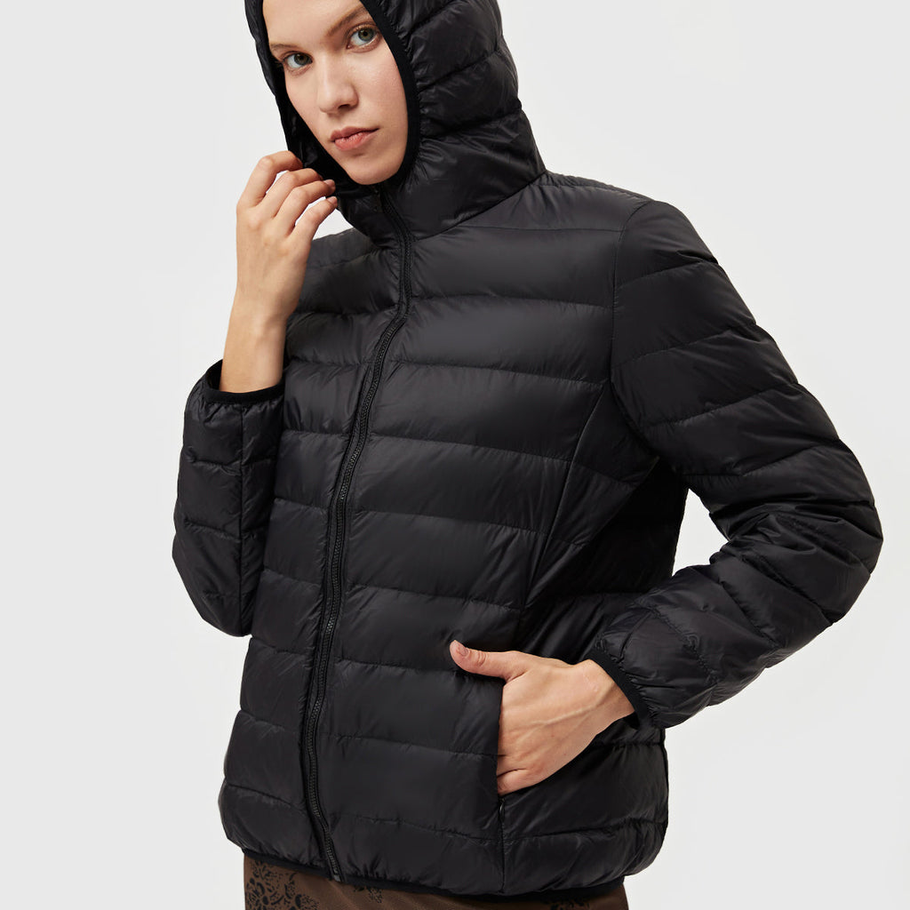 Crimson Wildtrack Gear | Women's Packable Down Jacket - Featherweight Hooded Coat