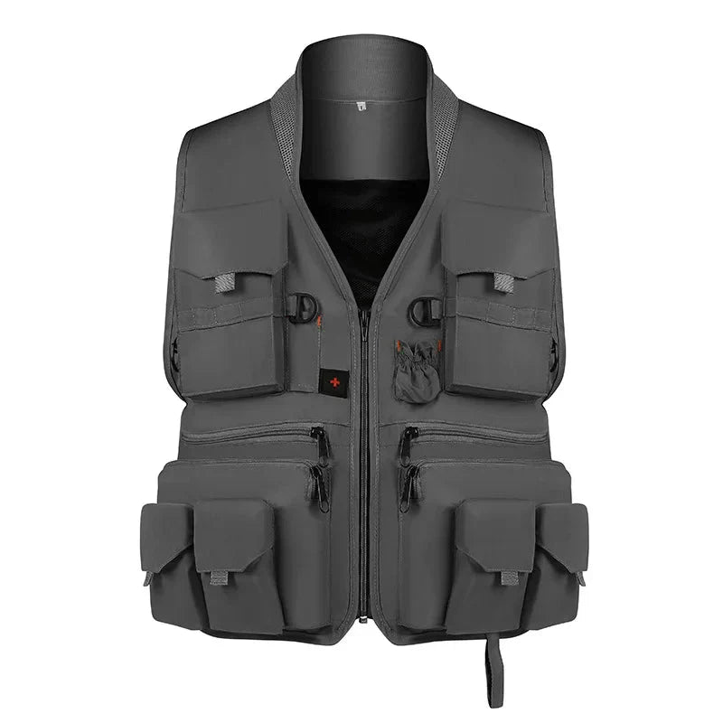 Crimson Wildtrack Gear | Men – Fishing Vest – Quick-Dry – Multi-Pocket