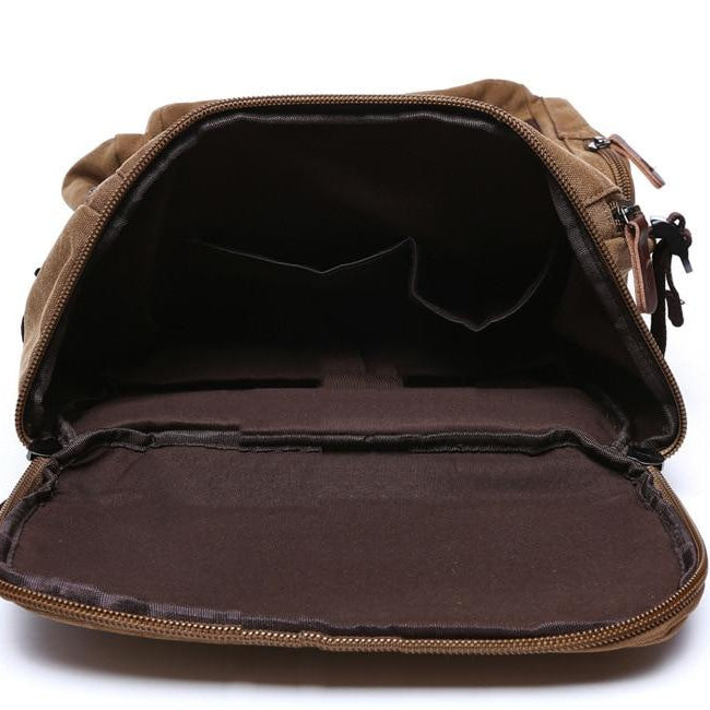 Crimson Wildtrack Gear | Unisex - Backpack - 40L Vintage Canvas Travel