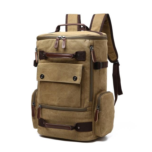 Crimson Wildtrack Gear | Unisex - Backpack - 40L Vintage Canvas Travel