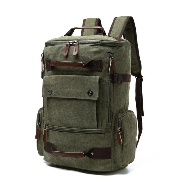 Crimson Wildtrack Gear | Unisex - Backpack - 40L Vintage Canvas Travel