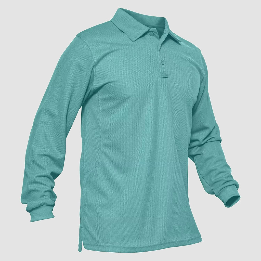 Crimson Wildtrack Gear | Men - Tactical Polo Shirt - Quick-Dry Long Sleeve