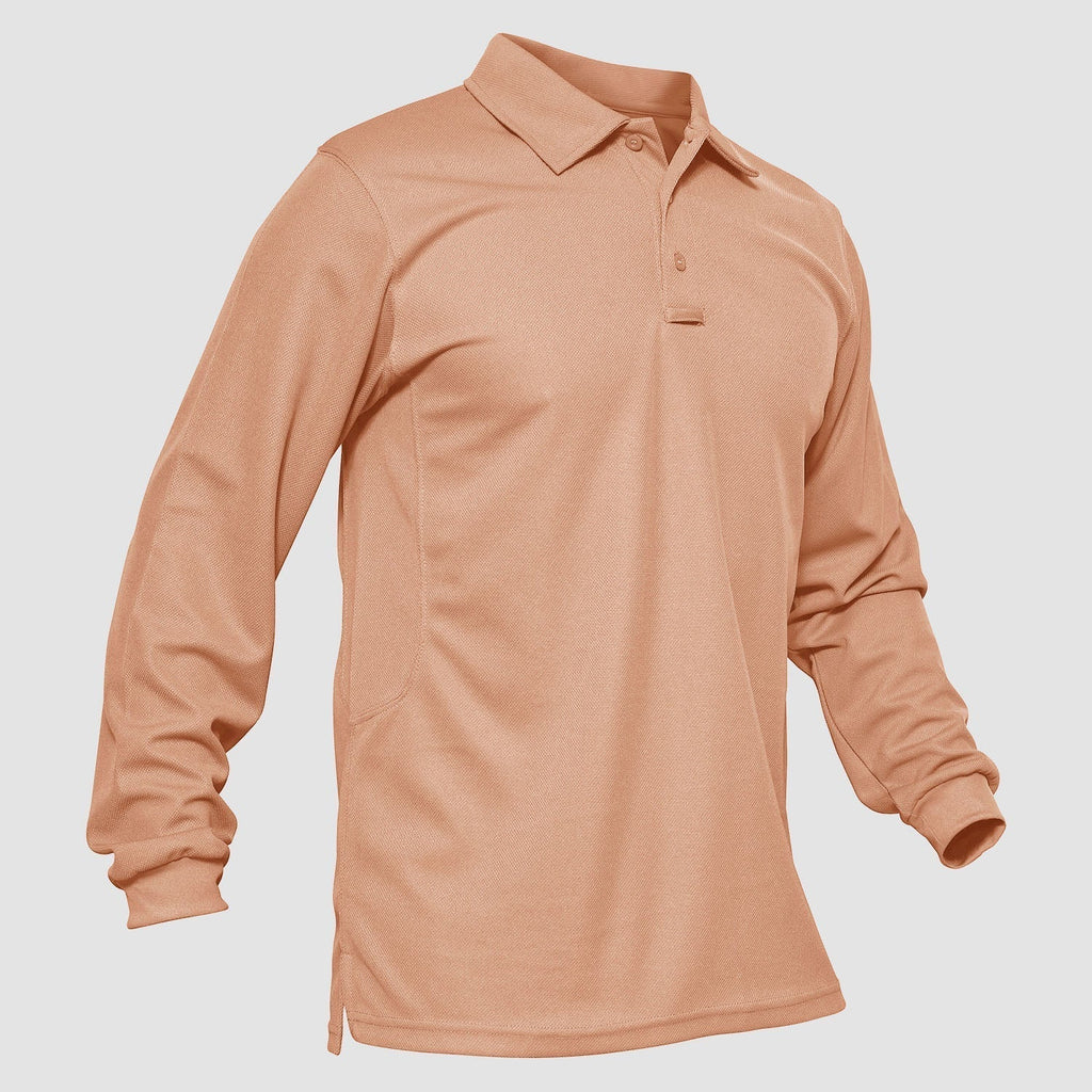 Crimson Wildtrack Gear | Men - Tactical Polo Shirt - Quick-Dry Long Sleeve