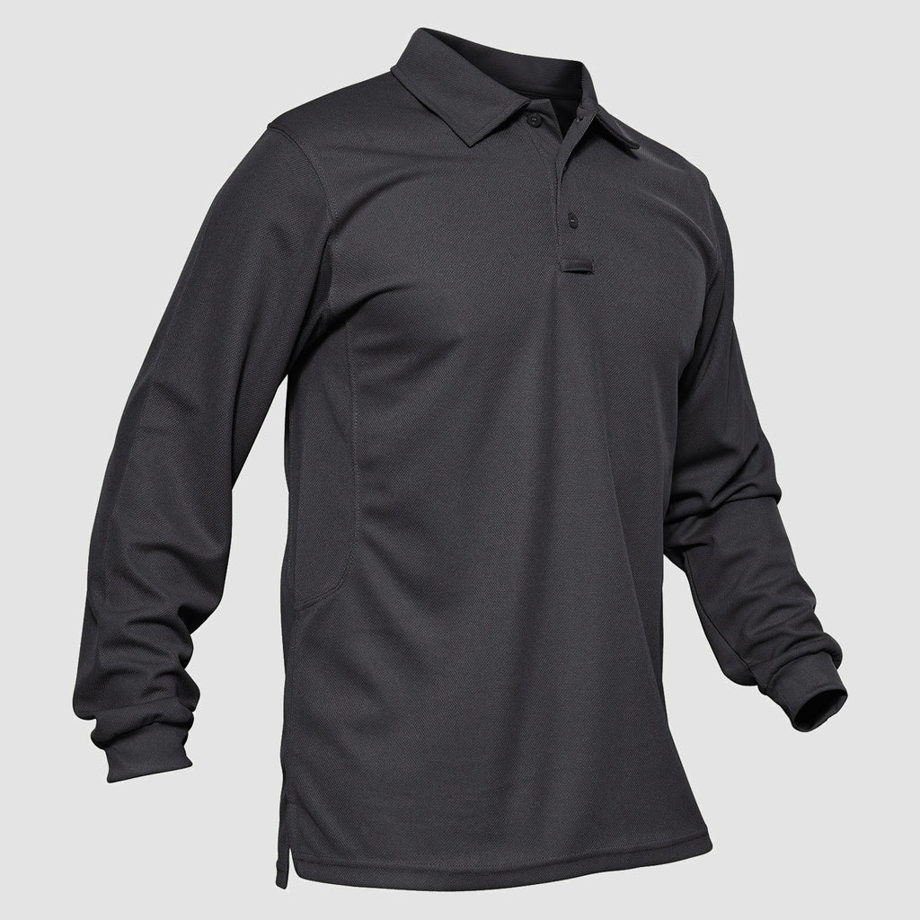 Crimson Wildtrack Gear | Men - Tactical Polo Shirt - Quick-Dry Long Sleeve