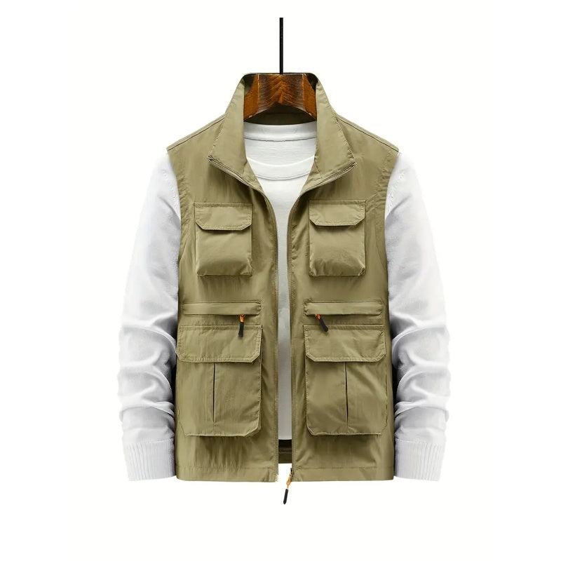 Crimson Wildtrack Gear | Men - Field Vest - Utility Zip-Up Multi Pocket