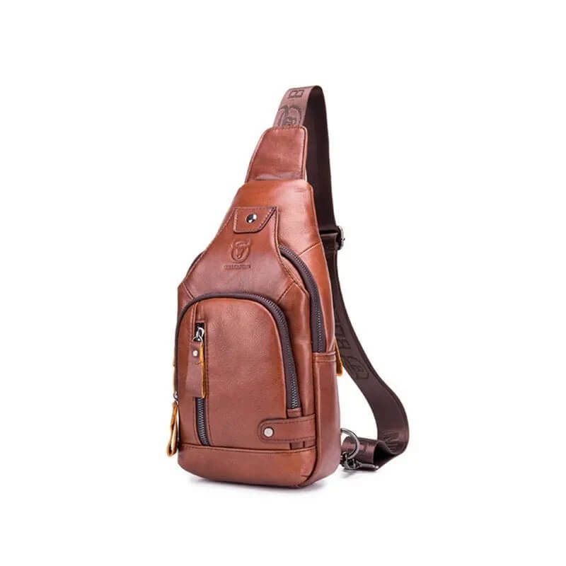 Crimson Wildtrack Gear | Unisex - Leather Crossbody Bag - 20L with USB