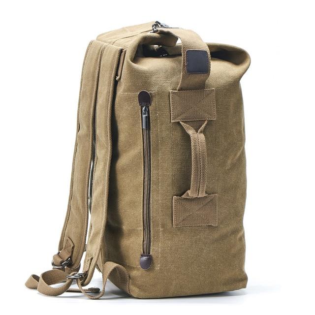 Crimson Wildtrack Gear | Men - Spacious Canvas Duffle Backpack - Durable Travel Gear for Adventures