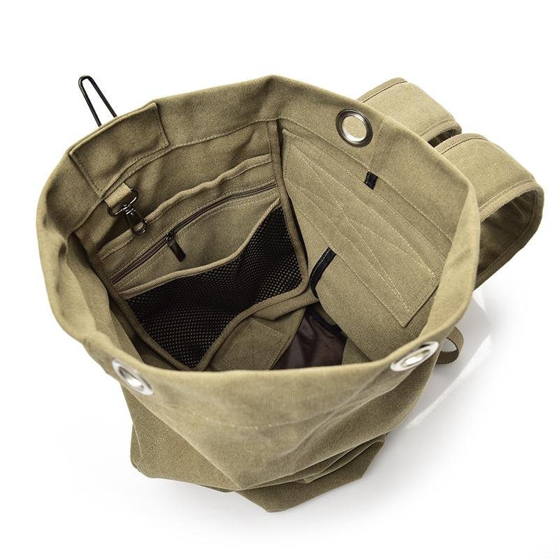Crimson Wildtrack Gear | Men - Spacious Canvas Duffle Backpack - Durable Travel Gear for Adventures