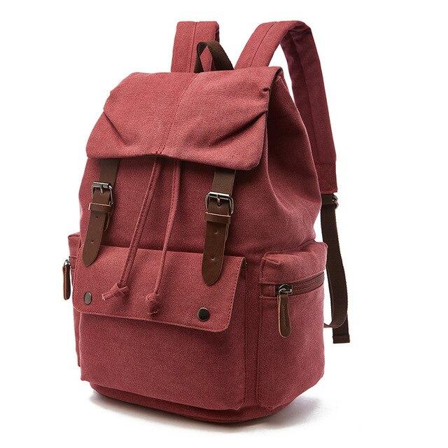 Crimson Wildtrack Gear | Men - 35L Vintage Large Canvas Backpack - Durable & Stylish - Perfect for Travel and Daily Use