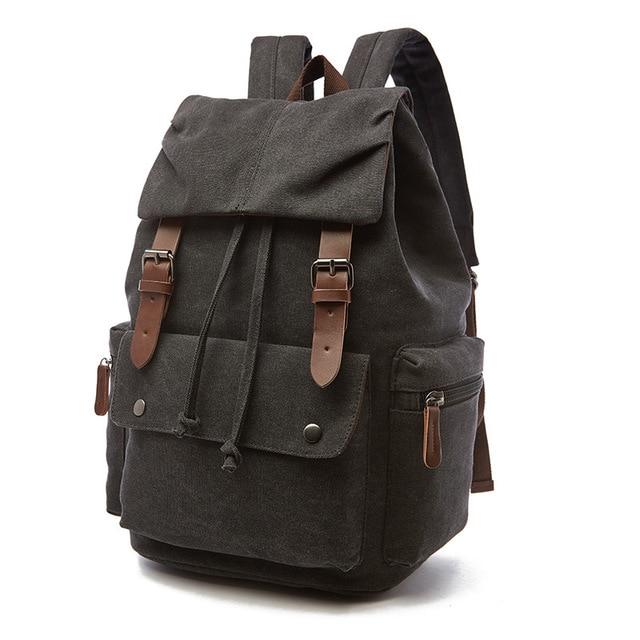Crimson Wildtrack Gear | Men - 35L Vintage Large Canvas Backpack - Durable & Stylish - Perfect for Travel and Daily Use