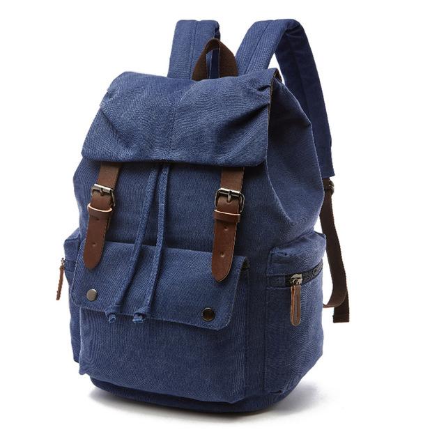 Crimson Wildtrack Gear | Men - 35L Vintage Large Canvas Backpack - Durable & Stylish - Perfect for Travel and Daily Use