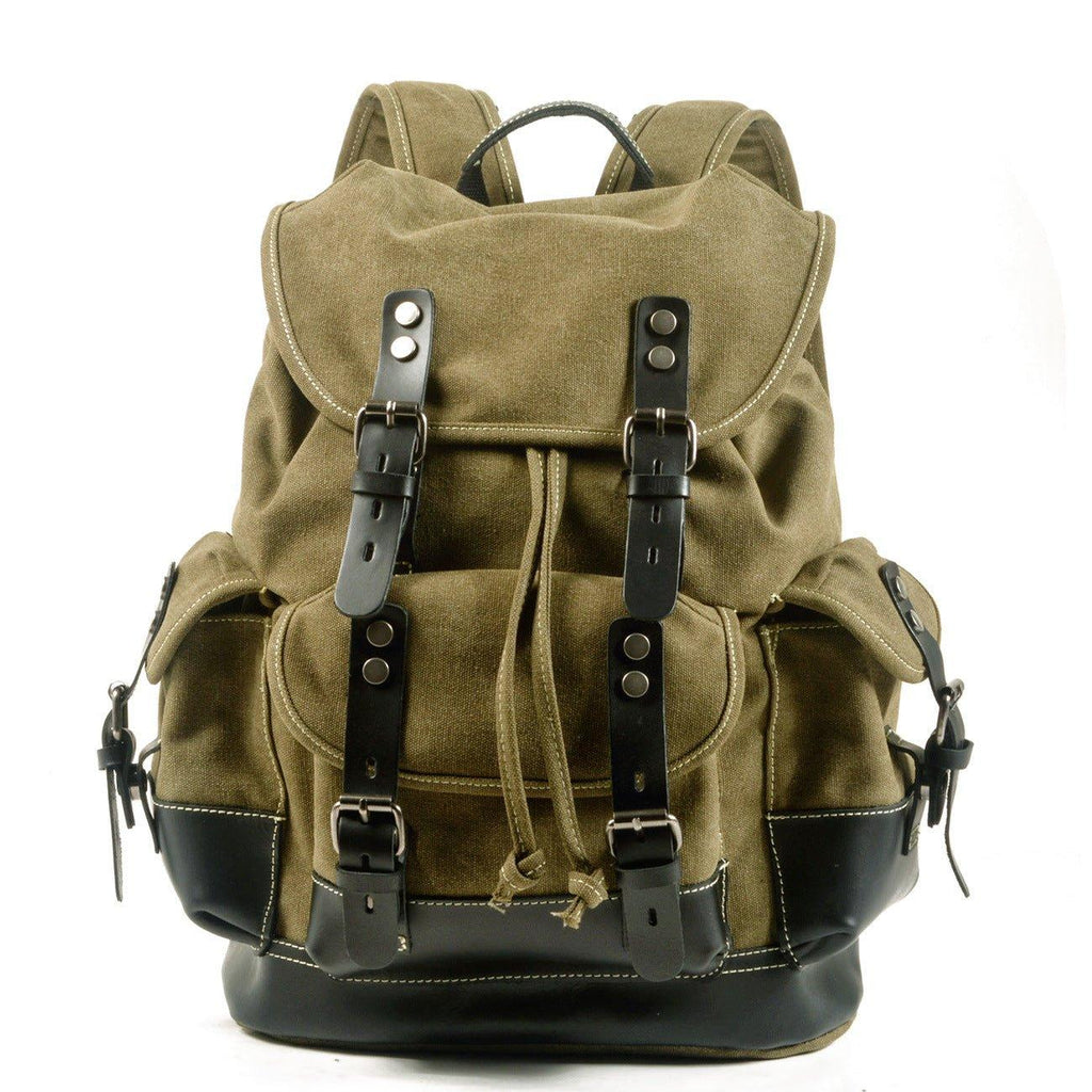 Crimson Wildtrack Gear | Unisex - Waterproof Vintage Waxed Canvas Backpack