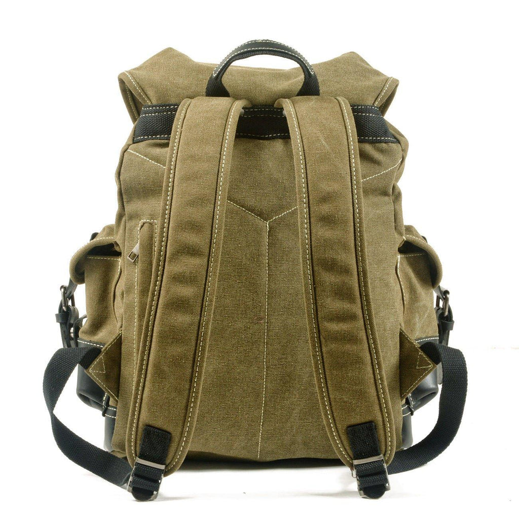 Crimson Wildtrack Gear | Unisex - Waterproof Vintage Waxed Canvas Backpack