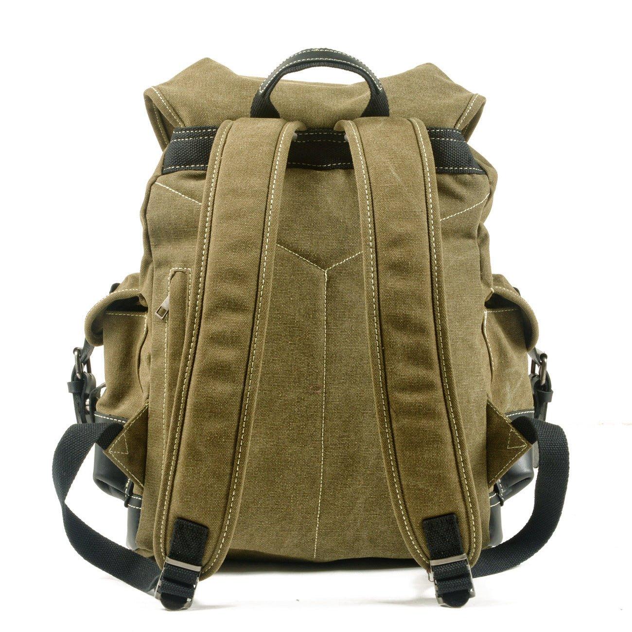 Crimson Wildtrack Gear | Unisex - Waterproof Vintage Waxed Canvas Backpack