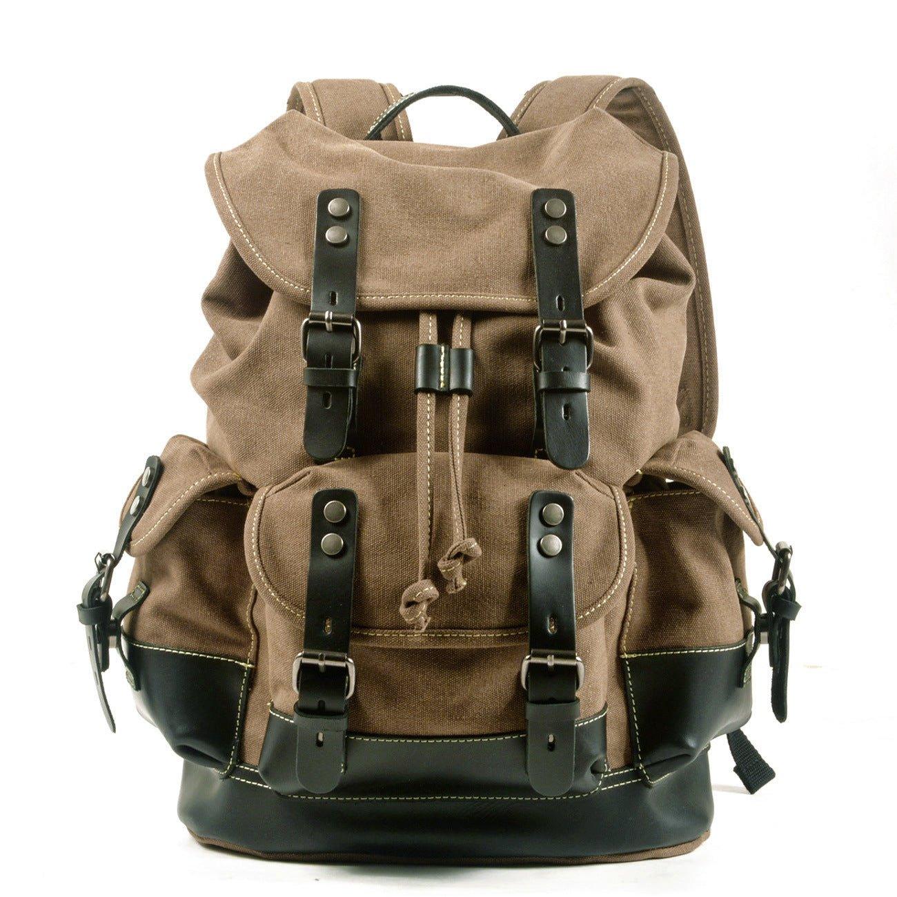 Crimson Wildtrack Gear | Unisex - Waterproof Vintage Waxed Canvas Backpack