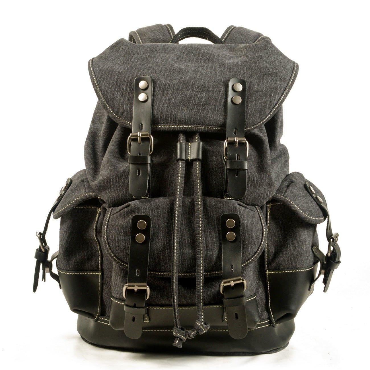 Crimson Wildtrack Gear | Unisex - Waterproof Vintage Waxed Canvas Backpack