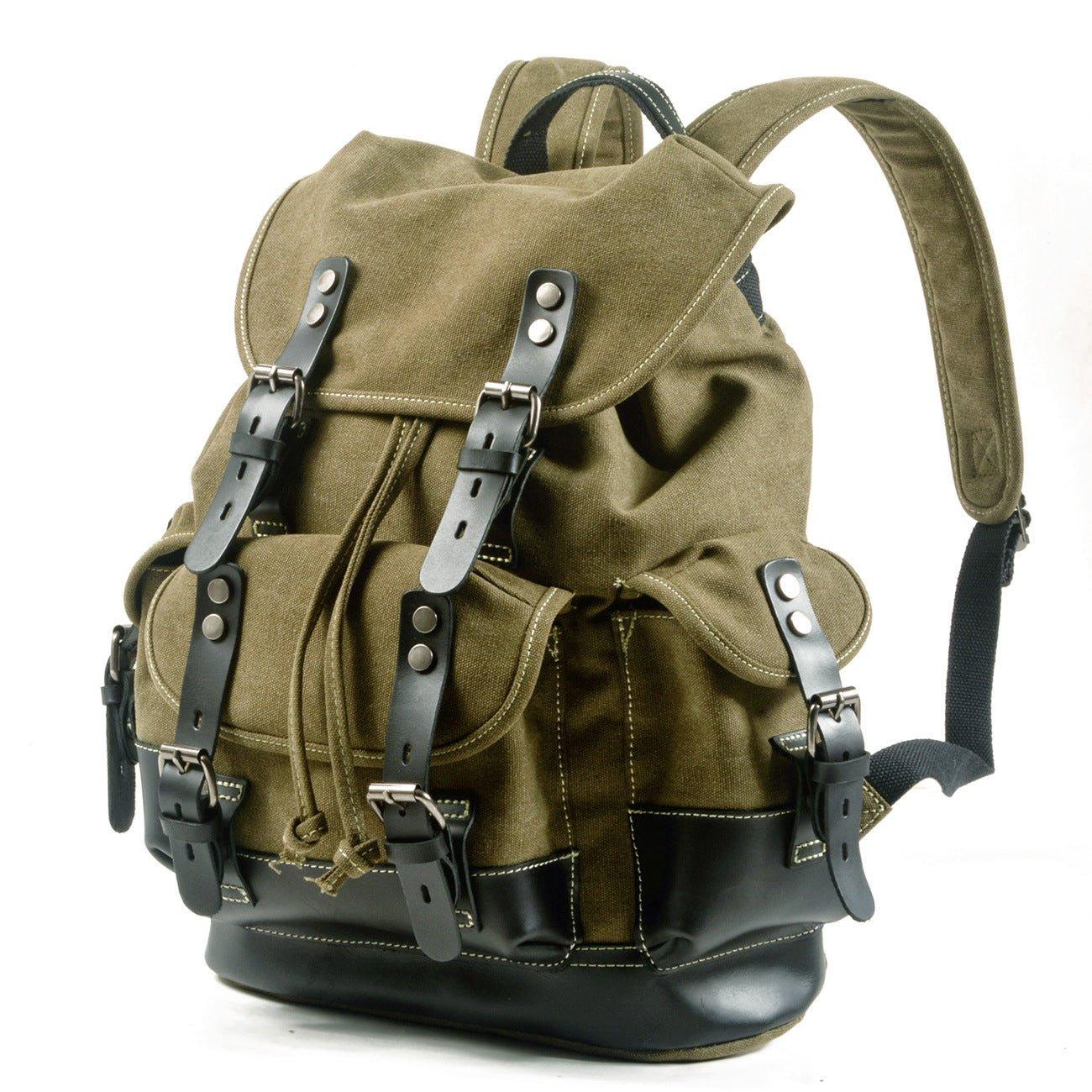 Crimson Wildtrack Gear | Unisex - Waterproof Vintage Waxed Canvas Backpack