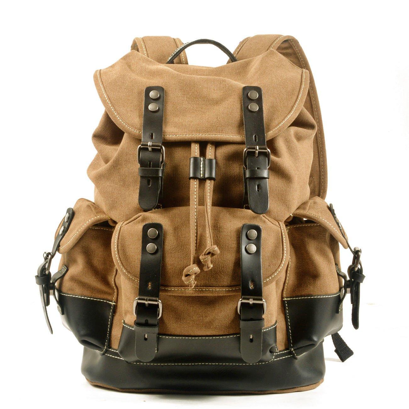 Crimson Wildtrack Gear | Unisex - Waterproof Vintage Waxed Canvas Backpack