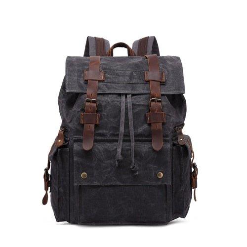 Crimson Wildtrack Gear | Men - Waxed Canvas Backpack - Vintage Rucksack