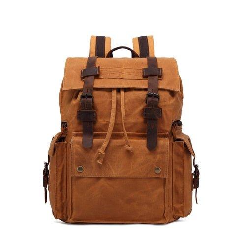 Crimson Wildtrack Gear | Men - Waxed Canvas Backpack - Vintage Rucksack