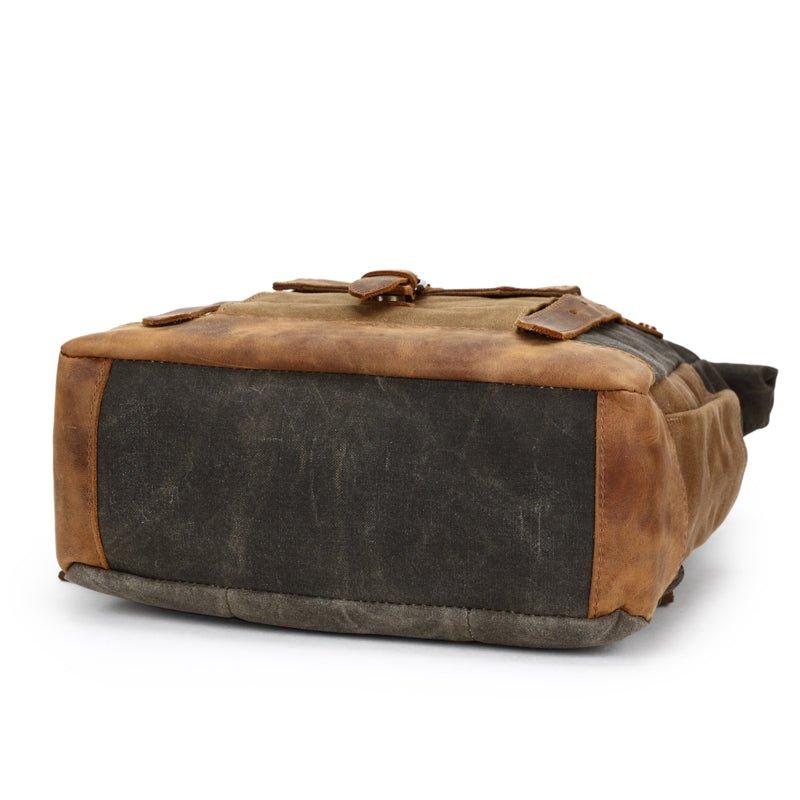 Crimson Wildtrack Gear | Unisex - Roll Top Backpack - Waxed Canvas, Stylish & Durable
